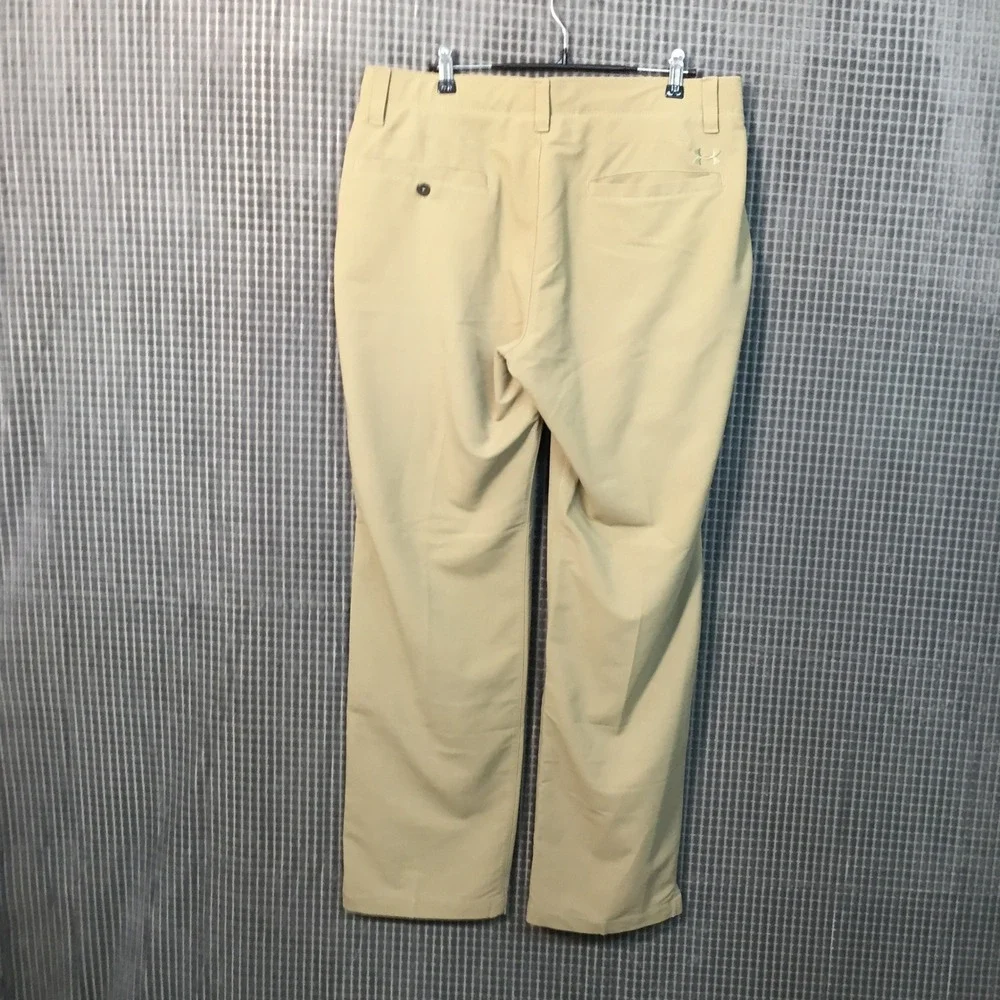Under Armour Mens Match‎ Play Golf Pants Tan Khaki Performance 36x32